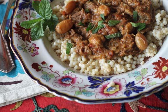 plate of lamb stew